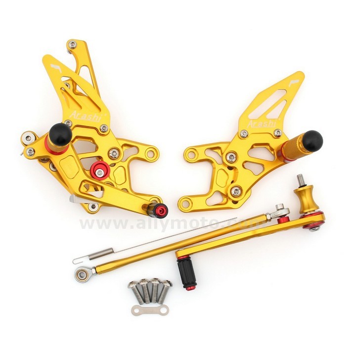 74 Cnc Rearset Rear Set Footpegs Honda Cbr1000Rr Cbr 1000 Rr 2008-2009 Gold@2